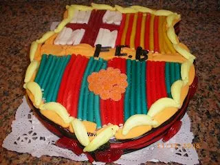 las cosinas de Vavi: Tarta de gominolas del Barcelona las cosinas de Vavi: Tarta de gominolas del Barcelona