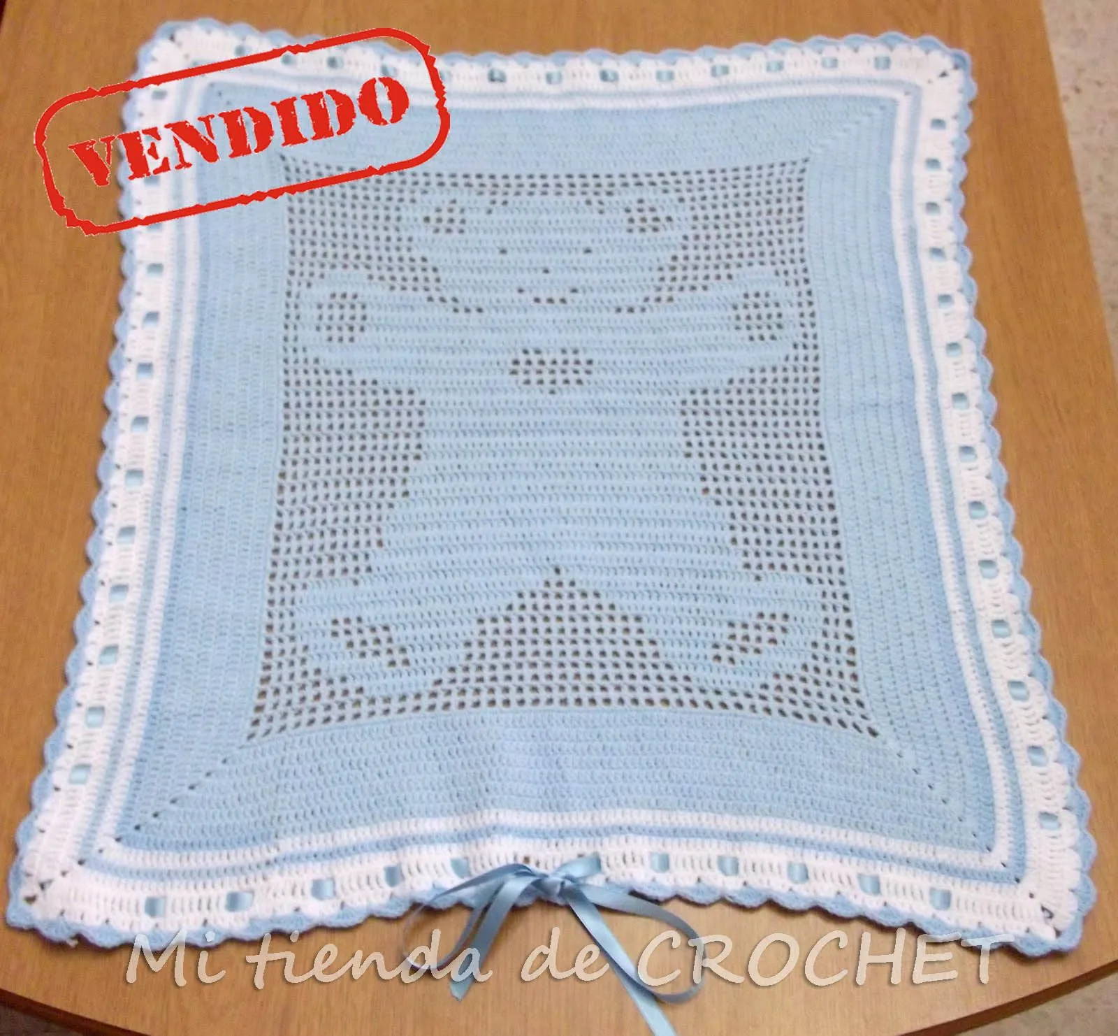Tus cositas de crochet. Handmade by Alba: Manta bebé osito ( Tus cositas de crochet. Handmade by Alba: Manta bebé osito (