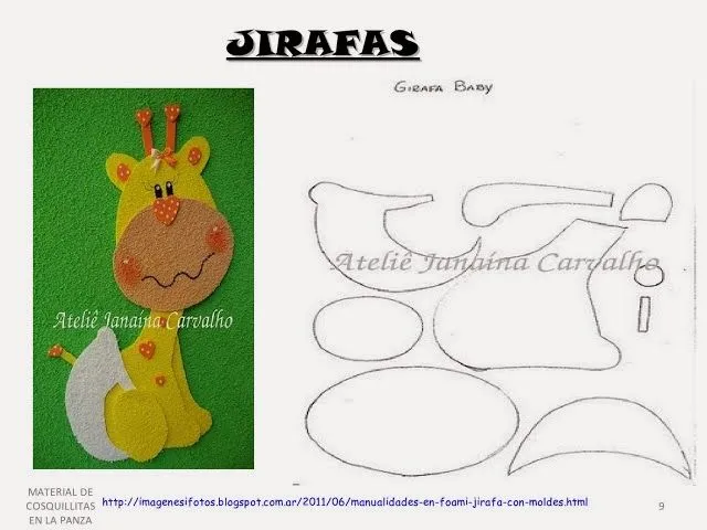 Cositas De Goma Eva: Jirafa Bebe