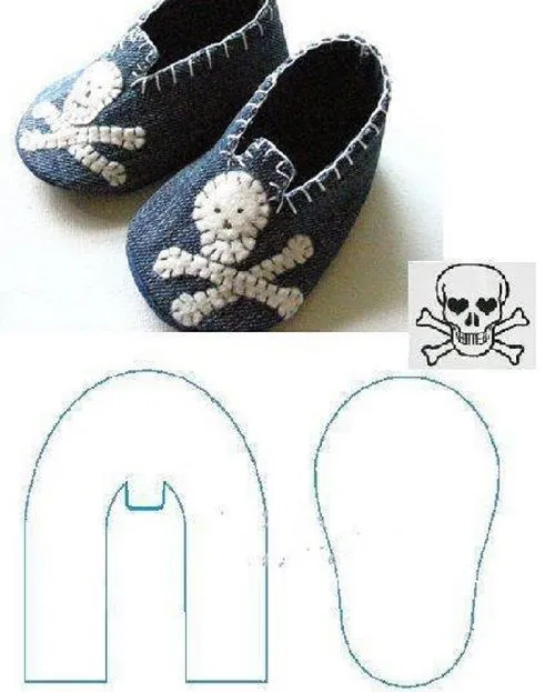 Molde para hacer unos zapatitos de bebe | Zapatos tejidos ... Molde para hacer unos zapatitos de bebe | Zapatos tejidos ...