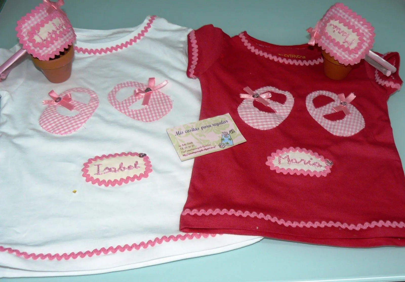 Mis cositas para regalar: Camisetas y diademas compañeras con nombre!!