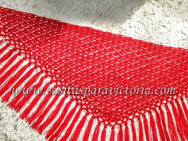 Cositas para Victoria: MANTONCILLO DE FLAMENCA EN HILO DE CUQUILLO