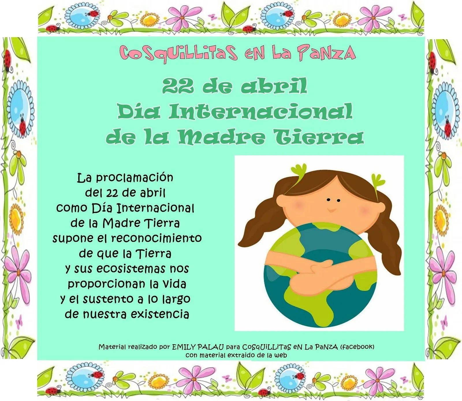 CoSqUiLLiTaS eN La PaNzA BLoGs: 22 SE ABRIL DÍA DE LA TIERRA C/ CoSqUiLLiTaS eN La PaNzA BLoGs: 22 SE ABRIL DÍA DE LA TIERRA C/