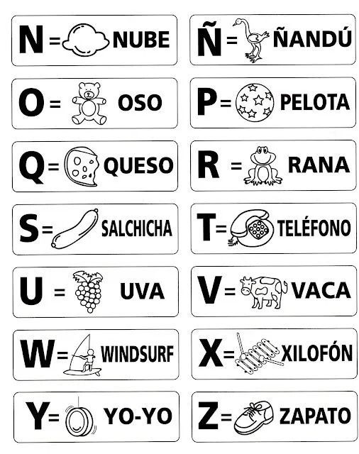 CoSqUiLLiTaS eN La PaNzA BLoGs: ABECEDARIO ILUSTRADO PARA IMPRIMIR