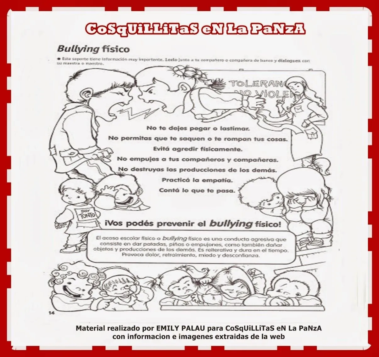 CoSqUiLLiTaS eN La PaNzA BLoGs: BULLYING ACTIVIDADES PARA EL COLEGIO CoSqUiLLiTaS eN La PaNzA BLoGs: BULLYING ACTIVIDADES PARA EL COLEGIO