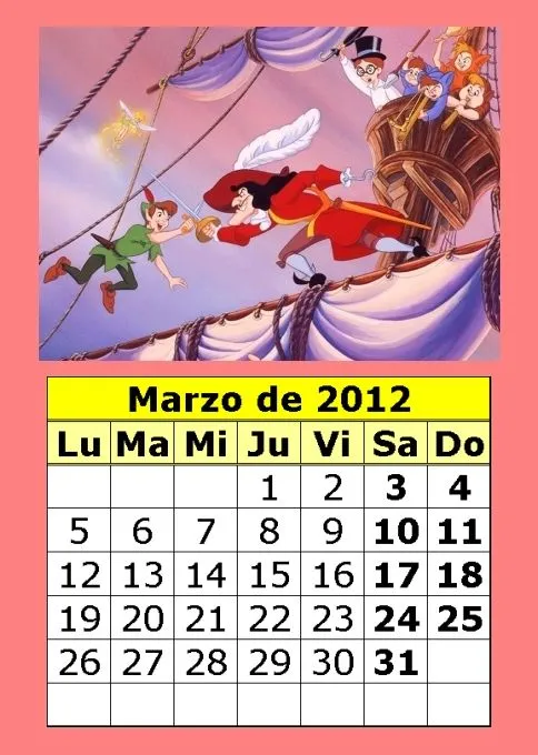 CoSqUiLLiTaS eN La PaNzA BLoGs: CALENDARIO INFANTIL DISNEY 2012 COLOR CoSqUiLLiTaS eN La PaNzA BLoGs: CALENDARIO INFANTIL DISNEY 2012 COLOR