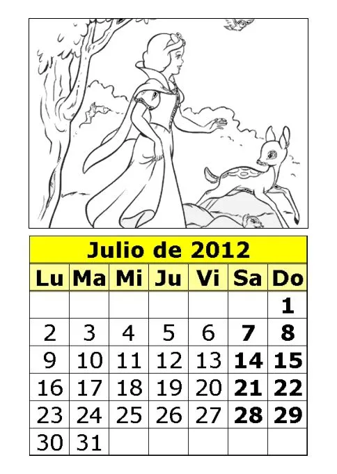 CoSqUiLLiTaS eN La PaNzA BLoGs: CALENDARIOS INFANTILES 2012| PARA ...