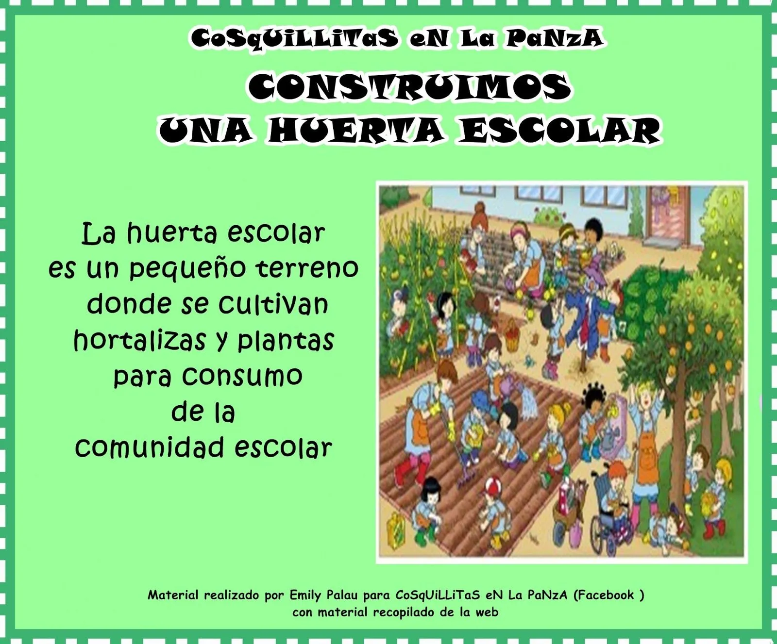 CoSqUiLLiTaS eN La PaNzA BLoGs: CONSTRUIMOS UN HUERTO ESCOLAR C/