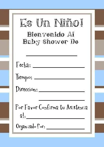 Baby Shower: Baby Shower invitaciones niño