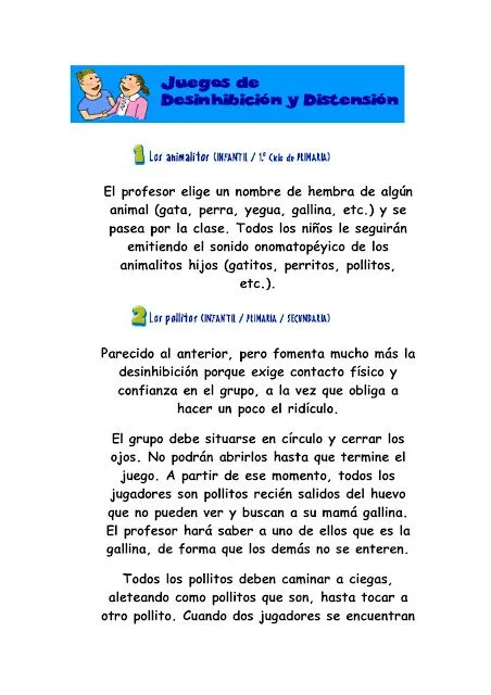 CoSqUiLLiTaS eN La PaNzA BLoGs: JUEGOS DE DESINHIBICION Y DISTENSIÓN CoSqUiLLiTaS eN La PaNzA BLoGs: JUEGOS DE DESINHIBICION Y DISTENSIÓN
