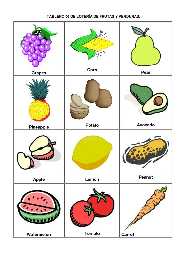 CoSqUiLLiTaS eN La PaNzA BLoGs: LOTERÍA FRUTAS Y VERDURAS (EN ... CoSqUiLLiTaS eN La PaNzA BLoGs: LOTERÍA FRUTAS Y VERDURAS (EN ...