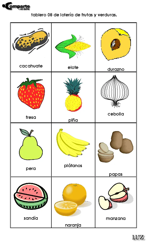 CoSqUiLLiTaS eN La PaNzA BLoGs: LOTERÍA FRUTAS Y VERDURAS (EN ... CoSqUiLLiTaS eN La PaNzA BLoGs: LOTERÍA FRUTAS Y VERDURAS (EN ...