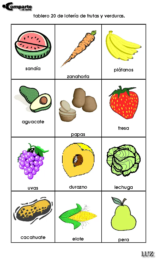 CoSqUiLLiTaS eN La PaNzA BLoGs: LOTERÍA FRUTAS Y VERDURAS (EN ... CoSqUiLLiTaS eN La PaNzA BLoGs: LOTERÍA FRUTAS Y VERDURAS (EN ...