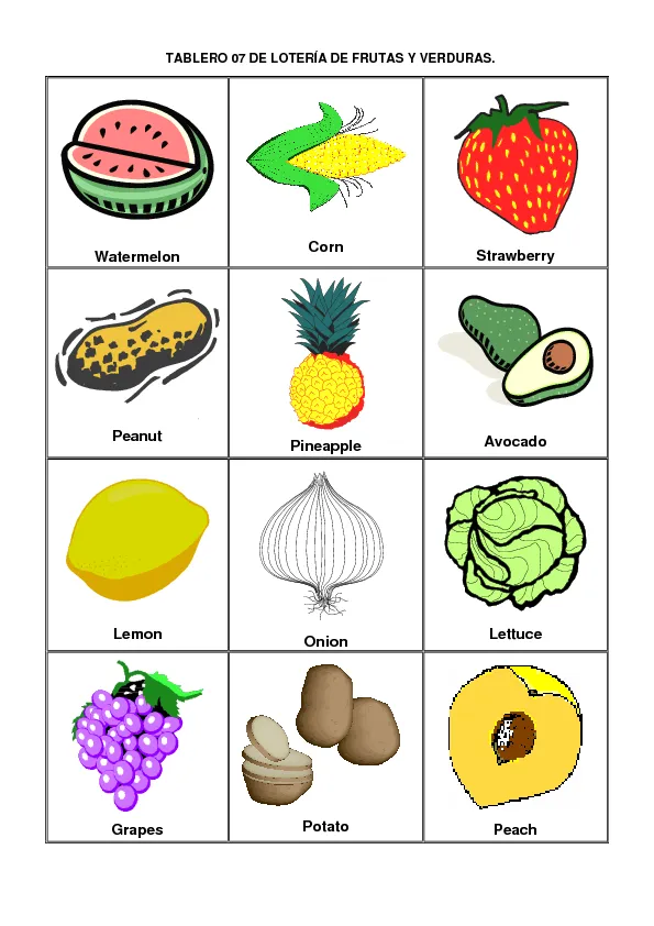 CoSqUiLLiTaS eN La PaNzA BLoGs: LOTERÍA FRUTAS Y VERDURAS (EN ... CoSqUiLLiTaS eN La PaNzA BLoGs: LOTERÍA FRUTAS Y VERDURAS (EN ...