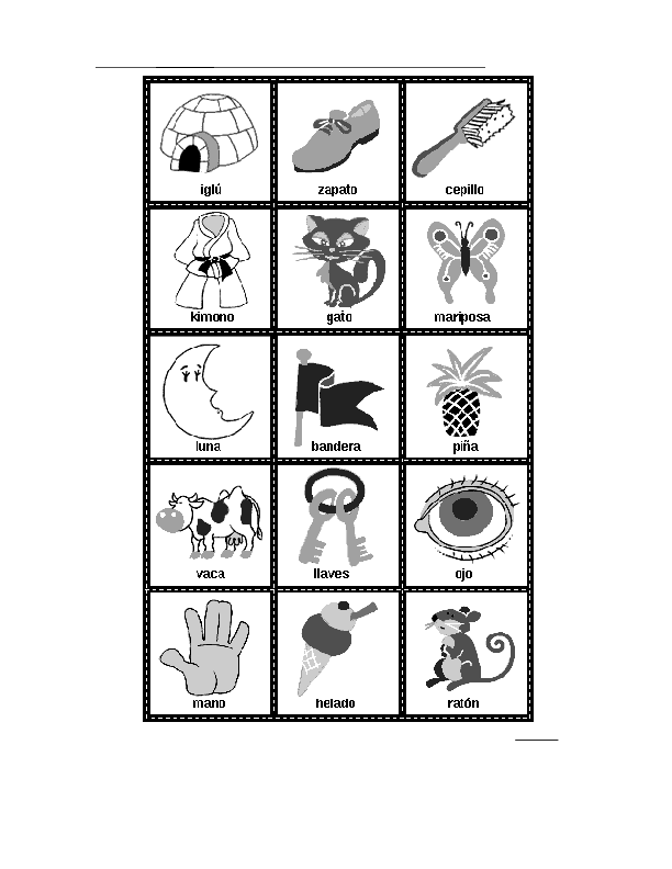 CoSqUiLLiTaS eN La PaNzA BLoGs: LOTERÍA VOCABULARIOS VISUALES