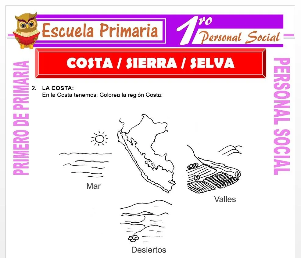 Costa Sierra y Selva para Primero de Primaria – Escuela Primaria Costa Sierra y Selva para Primero de Primaria – Escuela Primaria