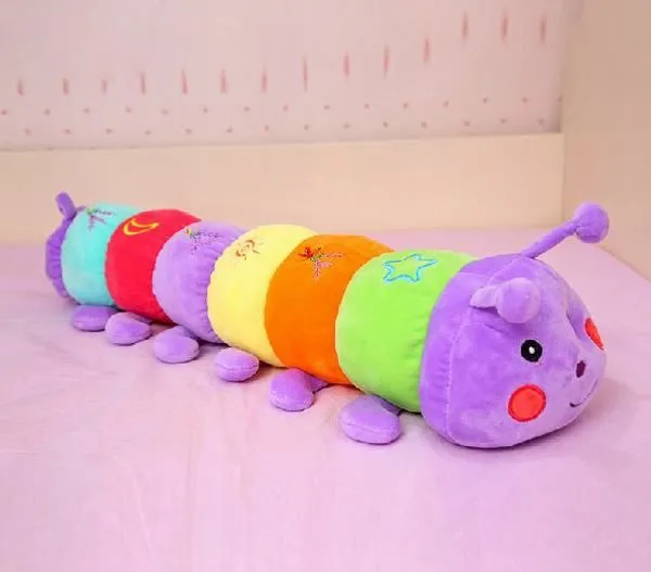 La costumbre de peluche lindo juguete de gusano, cojines de largo ...