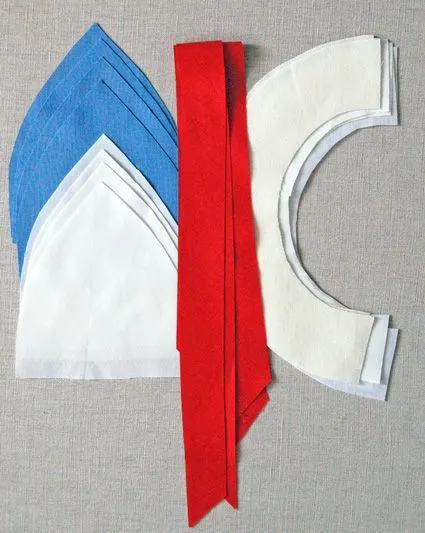 Moldes de gorros de tela para bebés - Imagui