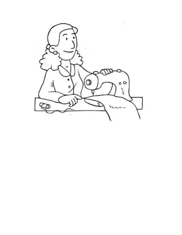 Costurera para colorear