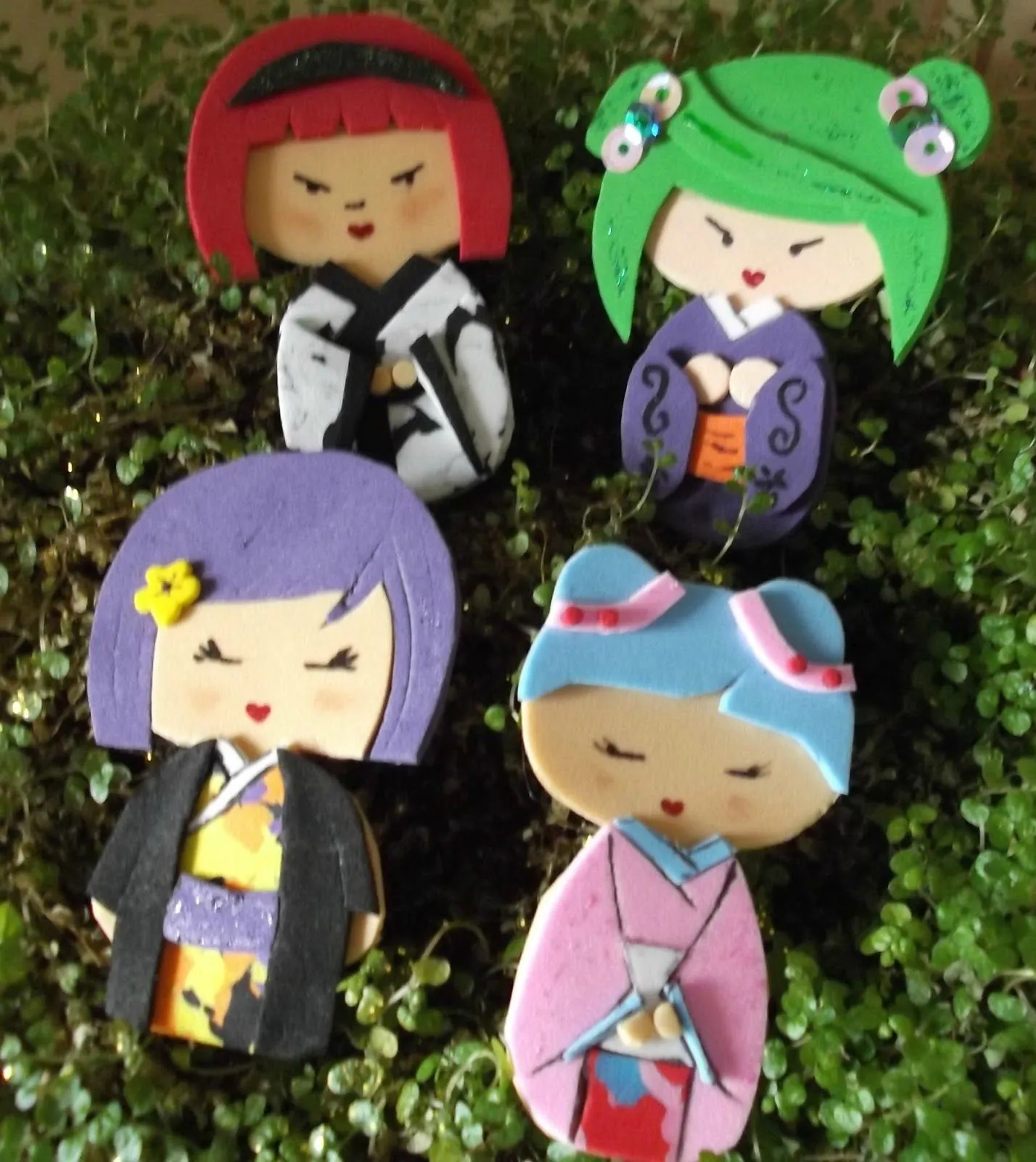 el costurero de las musas: Kokeshi en goma eva el costurero de las musas: Kokeshi en goma eva