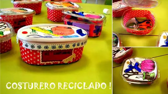 Un costurero reciclado - Manualidades Infantiles