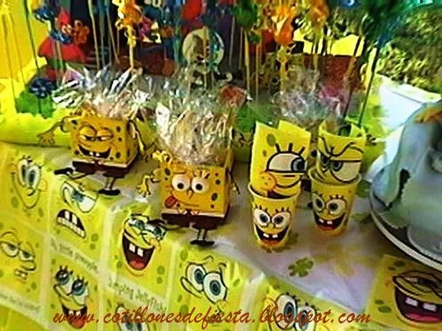 Cotillones de bob esponja - Imagui