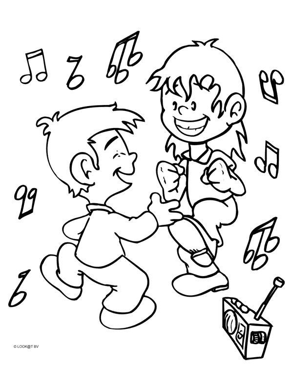 Couple dancing cumbia Colouring Pages