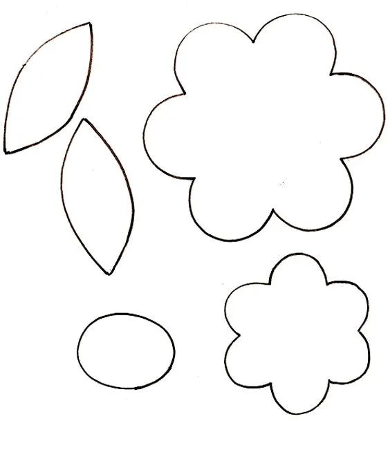 Cousas miñas: Patrones de flores para fieltro Cousas miñas: Patrones de flores para fieltro