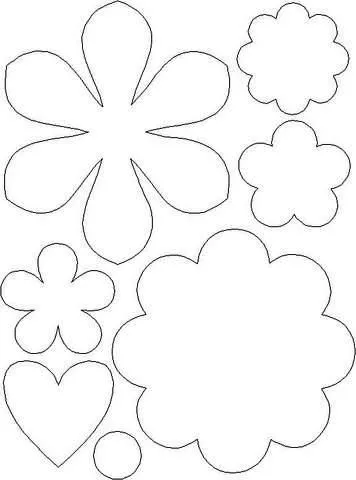 Cousas miñas: Más patrones de flores y hojas para fieltro
