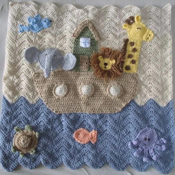 Couverture de bébé arche de Noé de bonneterie à par Xasper8ing