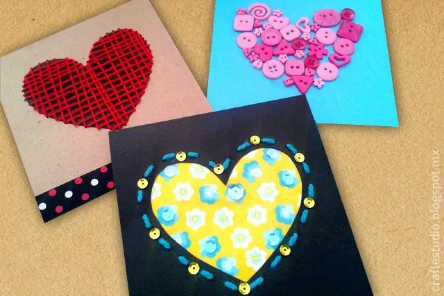 Craft Estudio: Tarjetas hechas a mano con corazones