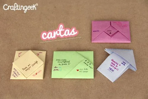 Craftingeek*: Doblando Cartas: cuadrito, jale, flecha y bolsita ...