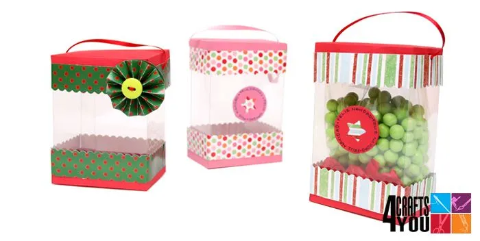 Crafts 4you: Caja de regalo transparente de acetato Crafts 4you: Caja de regalo transparente de acetato