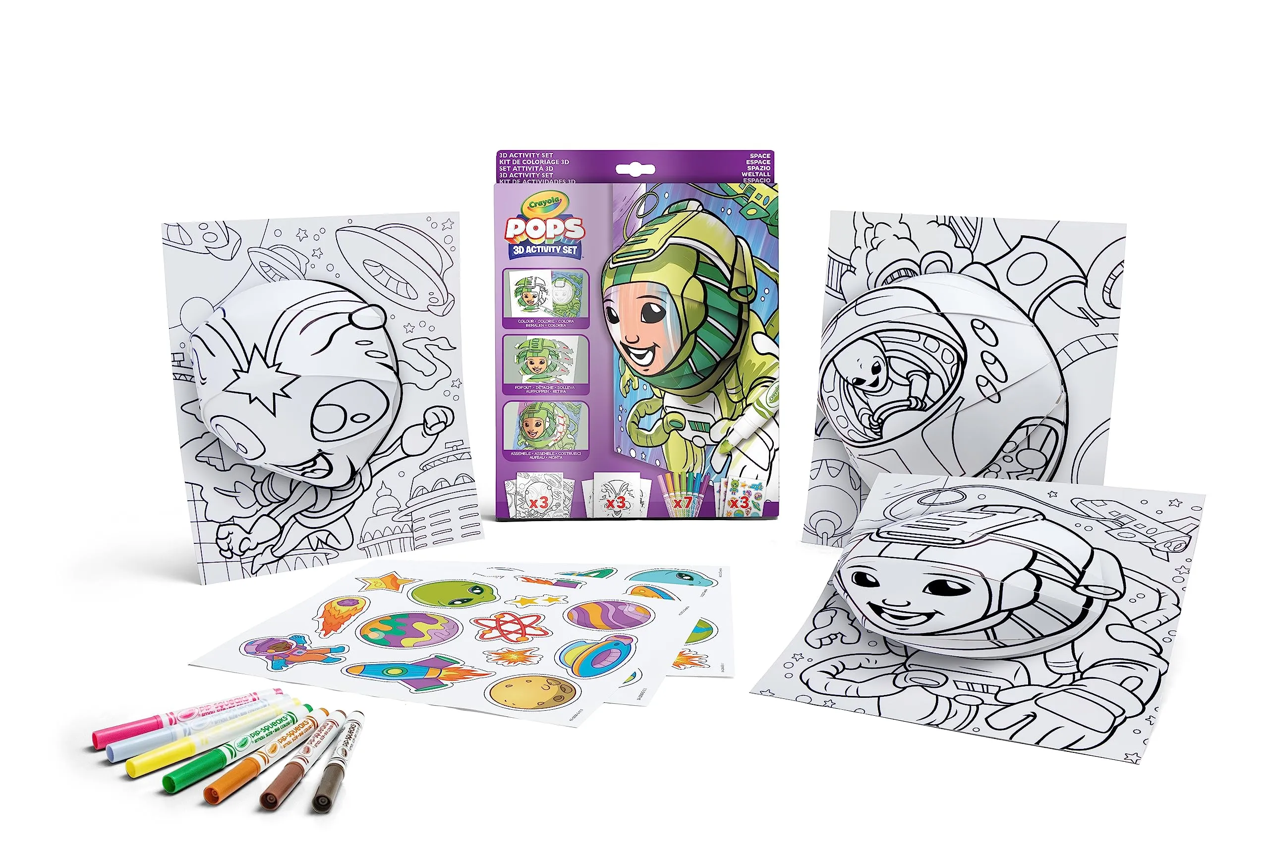Crayola POPS - Kit Actividades 3D, para Colorear y Crear dibujos en 3D, actividad creativa y regalo para niños, tema Espacio, a partir de 6 años, 04-2806 : Amazon.es: Juguetes y juegos Crayola POPS - Kit Actividades 3D, para Colorear y Crear dibujos en 3D, actividad creativa y regalo para niños, tema Espacio, a partir de 6 años, 04-2806 : Amazon.es: Juguetes y juegos
