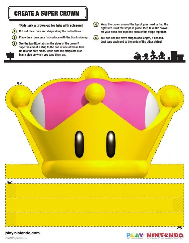 Crea la corona que no te hará ser Bowsette⭐ | Papercraft de Toadette ?⭐ Crea la corona que no te hará ser Bowsette⭐ | Papercraft de Toadette ?⭐