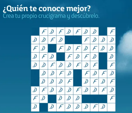 Crea un crucigrama sobre tu vida en Facebook