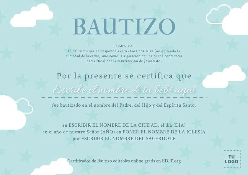 Crea invitaciones para bautizo gratis