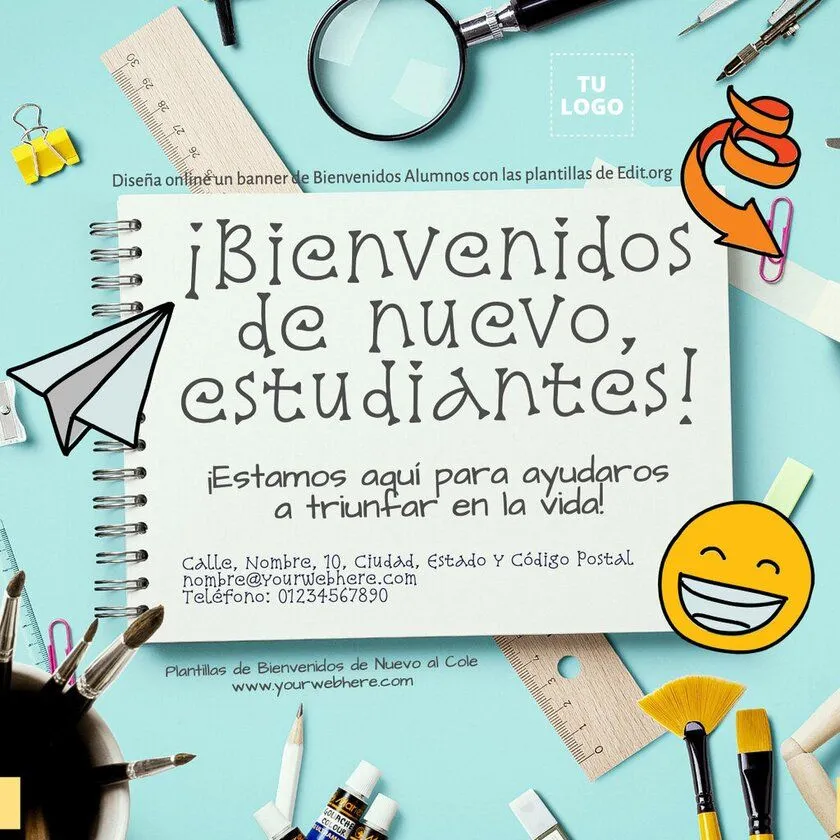 Crea online carteles de Bienvenida a Clases Crea online carteles de Bienvenida a Clases