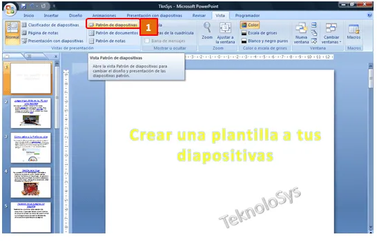 Crea una plantilla a tus diapositivas en Power Point