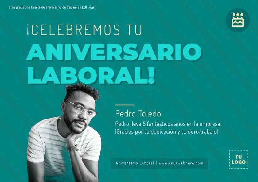 Crea una Tarjeta de Aniversario de Trabajo con plantillas gratis Crea una Tarjeta de Aniversario de Trabajo con plantillas gratis