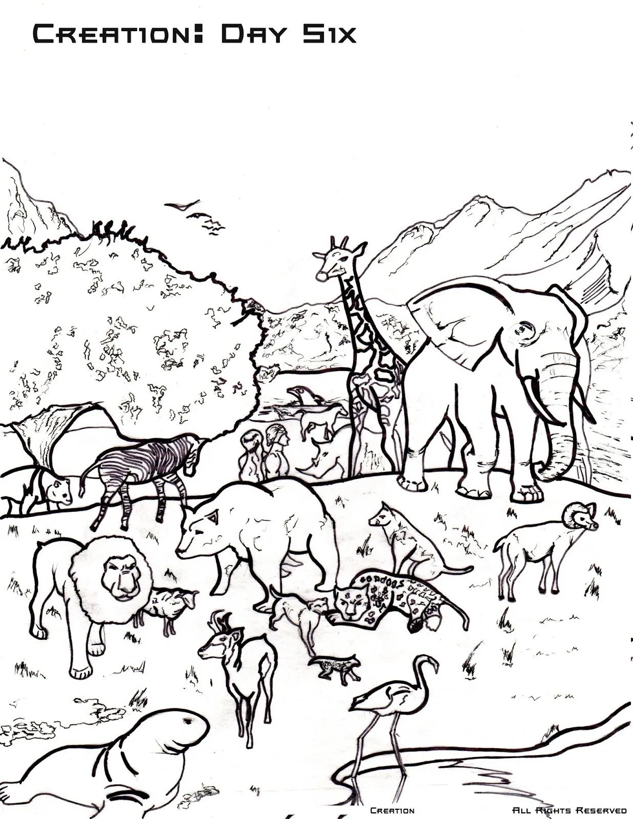 Dibujos de la creación de Dios para colorear - Imagui