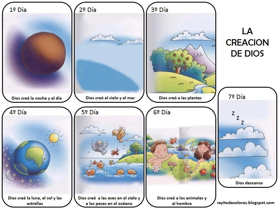 Creación de Dios en Imágenes | Rayito de Colores Creación de Dios en Imágenes | Rayito de Colores