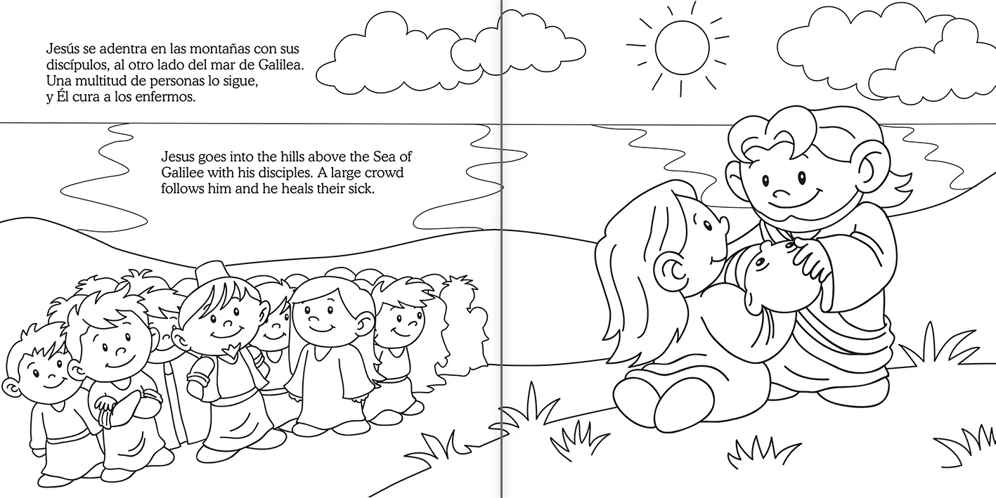 La Creación y El muchacho caritativo – Cuaderno para colorear bilingüe – Producciones Prats La Creación y El muchacho caritativo – Cuaderno para colorear bilingüe – Producciones Prats