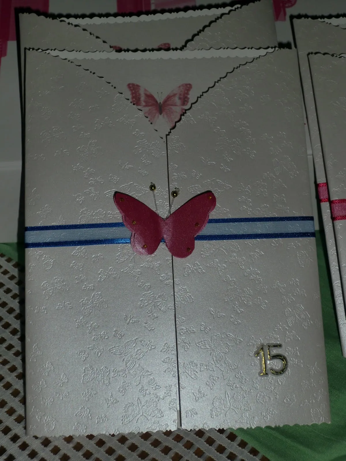 Creaciones Mis Angeles: Tarjetas de invitación. 15 años de mariposa Creaciones Mis Angeles: Tarjetas de invitación. 15 años de mariposa