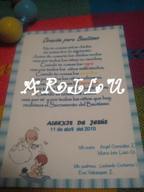 CREACIONES ARILU: DECENARIO DE CHICLES PARA BAUTIZO CREACIONES ARILU: DECENARIO DE CHICLES PARA BAUTIZO
