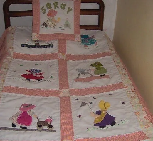 CREACIONES DE FABI: CUBRELECHO EN PATCHWORK CREACIONES DE FABI: CUBRELECHO EN PATCHWORK