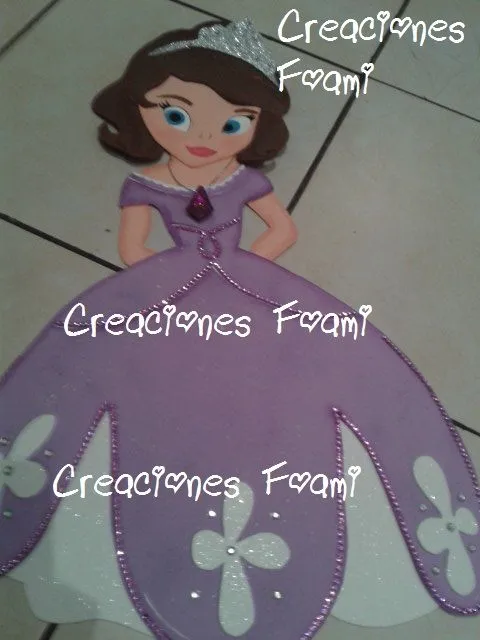 Creaciones foamy: La princesa Sofia!!! foamy