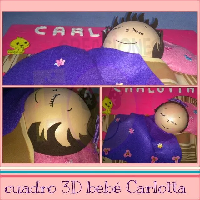 creaciones FOG: Cuadro 3D bebé Carlotta