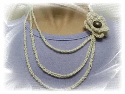 Creaciones de Hadas: Collar tejido al crochet. Creaciones de Hadas: Collar tejido al crochet.