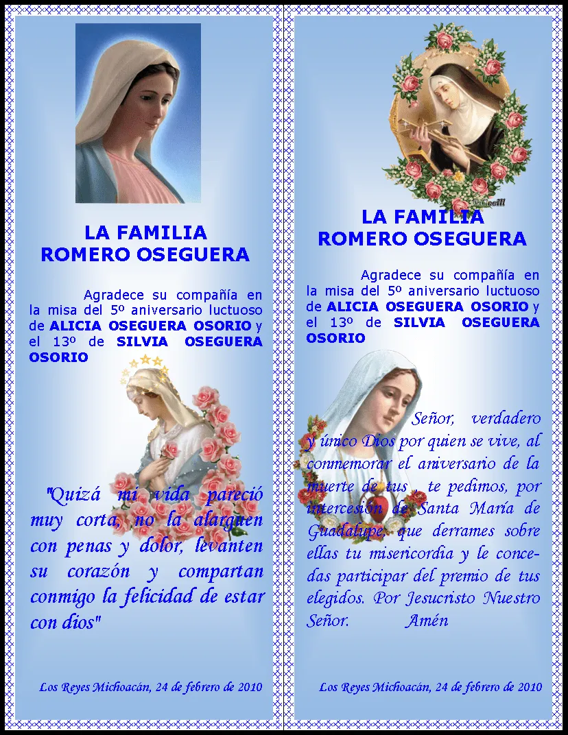 Invitaciones para aniversario luctuoso gratis - Imagui Invitaciones para aniversario luctuoso gratis - Imagui